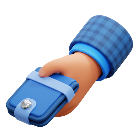 Hand Holding Wallet  3D Icon