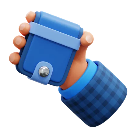 Hand Holding Wallet  3D Icon