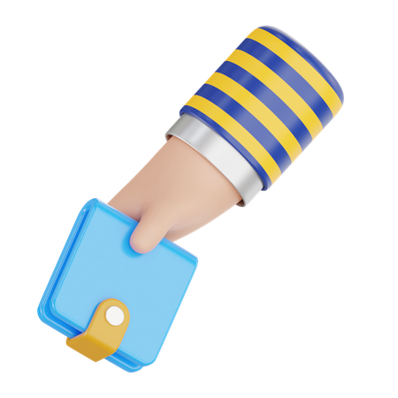 Hand Holding Wallet  3D Icon