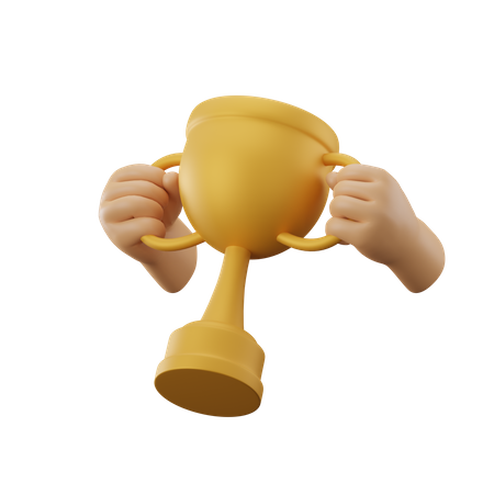 Hand Holding Winner  3D Icon