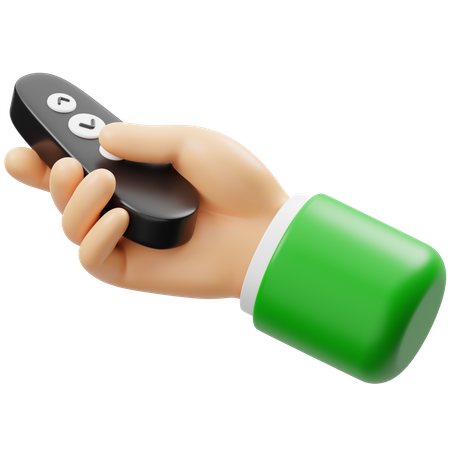 Hand Holding Wireless Presenter 3D Icon