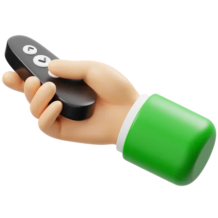 Hand Holding Wireless Presenter 3D Icon