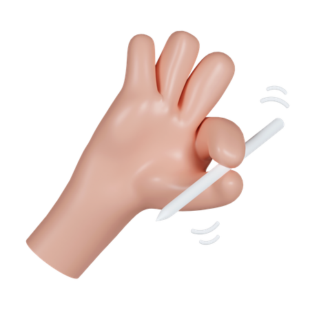 Hand Holds Digital Pen  3D Icon