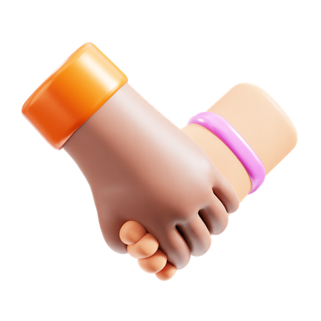 Hand in Hand  3D Icon