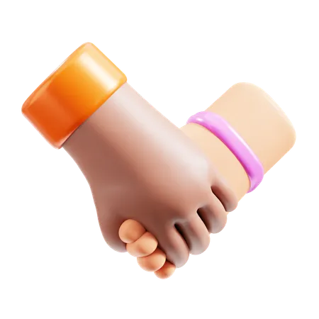 Hand in Hand  3D Icon