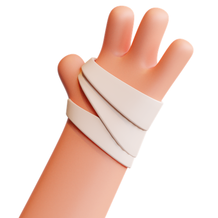 Hand Injury  3D Illustration