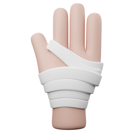 Hand Injury  3D Illustration