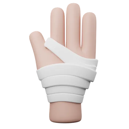 Hand Injury  3D Illustration