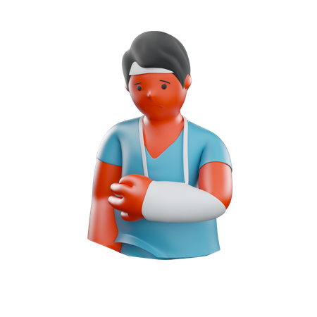 Hand Injury  3D Illustration