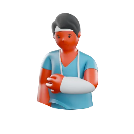 Hand Injury  3D Illustration