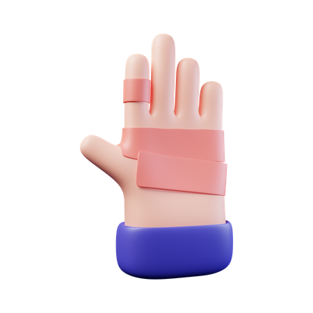 Hand Injury  3D Illustration