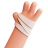 3d hand injury illustration