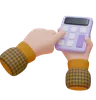 Hand Is Holding Calculator