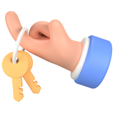 Hand keys  3D Icon