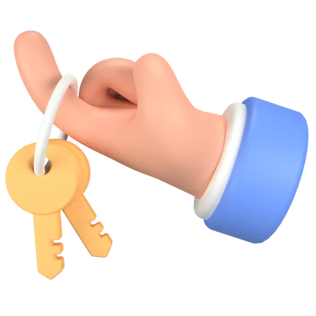 Hand keys  3D Icon
