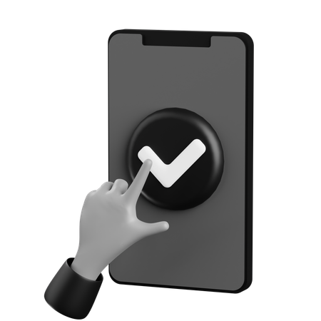 Hand klick checklist  3D Icon