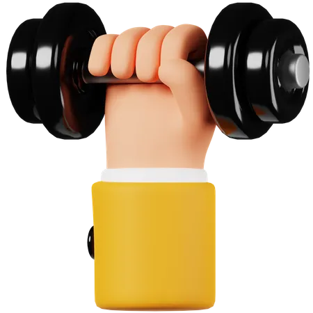 Hand Lifting Barbell 3 D Icon 3D Icon
