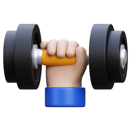 Hand Lifting Dumbbell  3D Icon