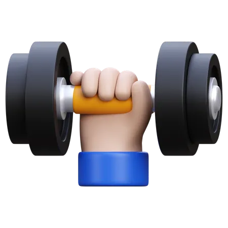 Hand Lifting Dumbbell  3D Icon