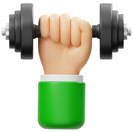 Hand Lifting Dumbbell  3D Icon