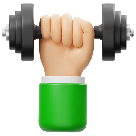 Hand Lifting Dumbbell  3D Icon