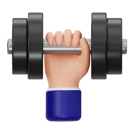 Hand Lifting Dumbbell  3D Icon