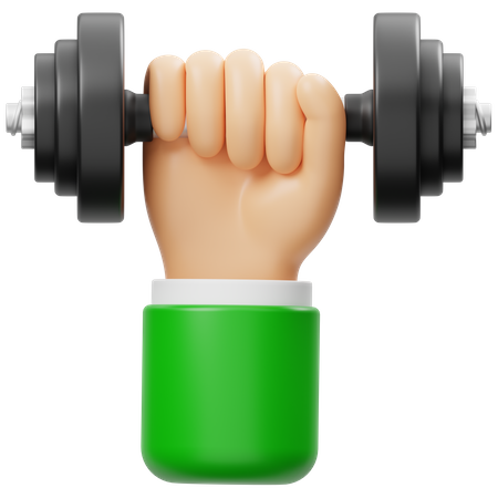 Hand Lifting Dumbbell  3D Icon