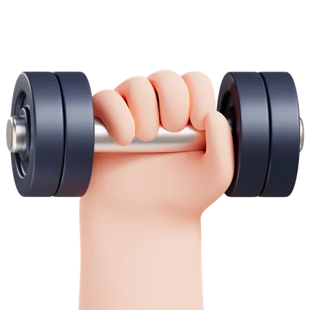 Hand Lifting Dumbbell  3D Icon