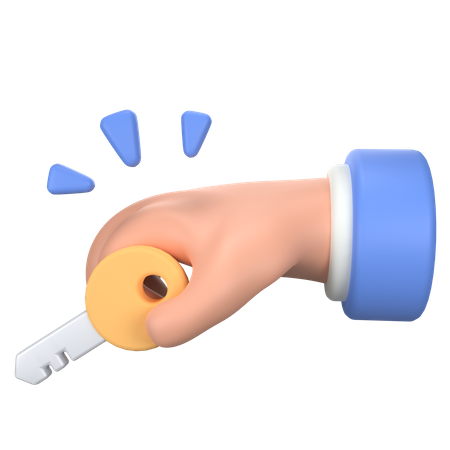 Hand lock  3D Icon