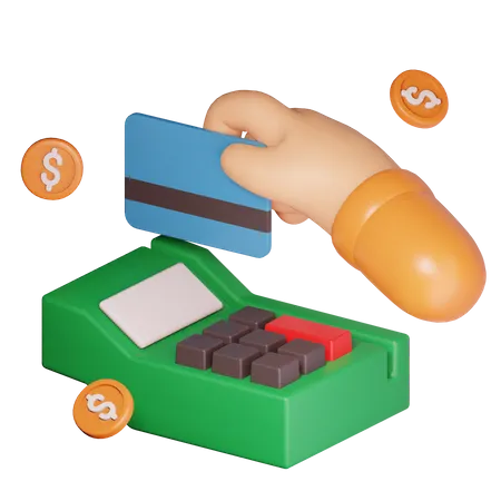 Hand tut Kartenzahlung  3D Icon