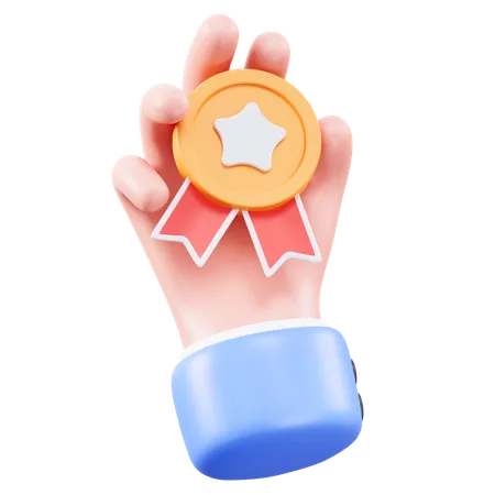 Hand Medal  3D Icon
