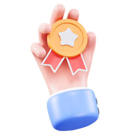 Hand Medal  3D Icon