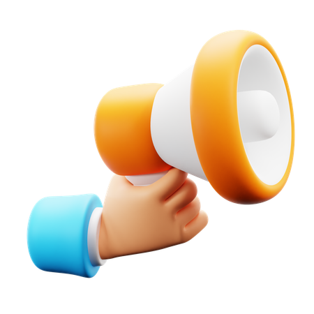 Hand megaphone  3D Icon