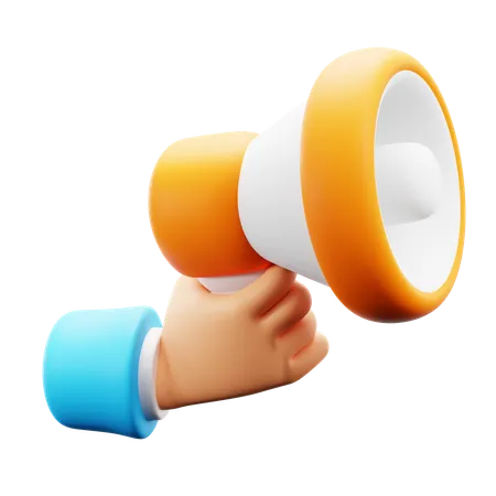 Hand megaphone  3D Icon