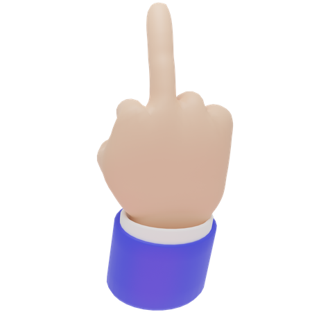 HAND MIDDLE FINGER  3D Icon