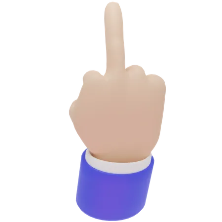 HAND MIDDLE FINGER  3D Icon