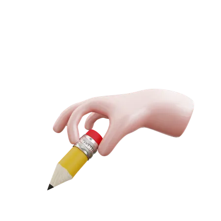 Hand mit Bleistift  3D Icon