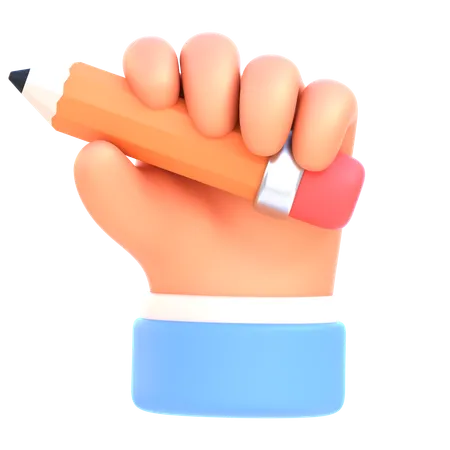 Hand mit Bleistift  3D Icon