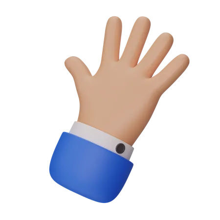 Hand mit gespreizten Fingern  3D Illustration