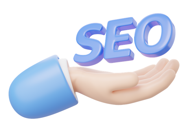 Hand mit SEO  3D Icon