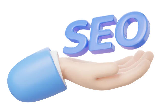 Hand mit SEO  3D Icon