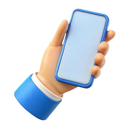 Hand mit Smartphone  3D Icon