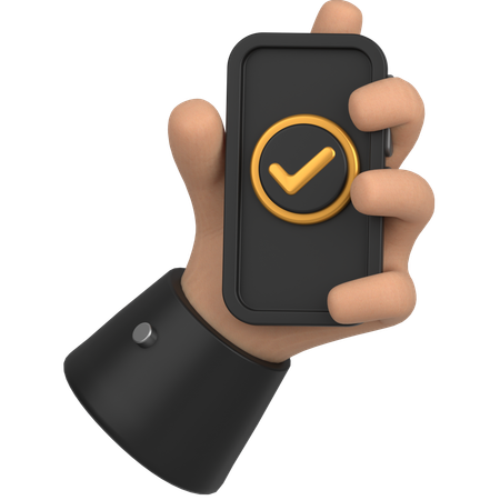 Hand mit Telefon  3D Icon
