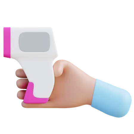 Hand mit Infrarot-Thermometer  3D Icon