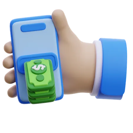 Hand mit Transaktion  3D Icon