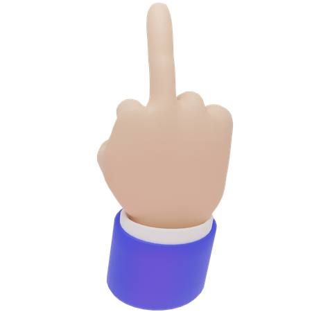 Hand Mittelfinger  3D Icon