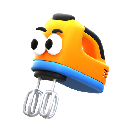 Hand Mixer Cartoon  3D Icon