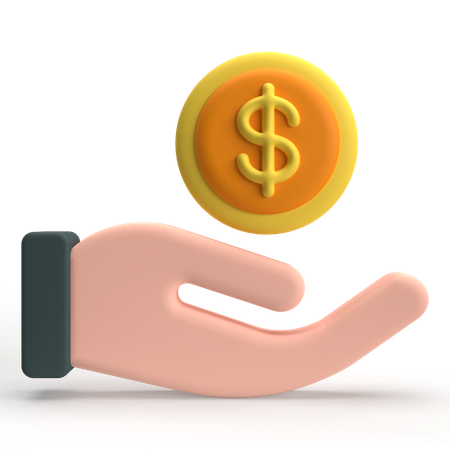 Hand Money  3D Icon