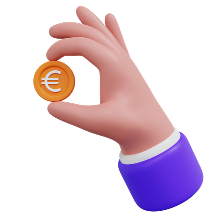Hand Money Coin  3D Icon