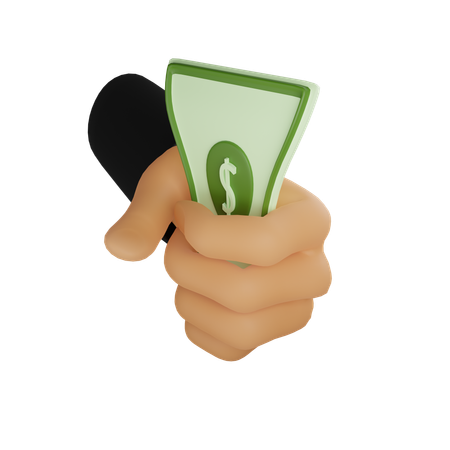 Hand Money Squize  3D Icon